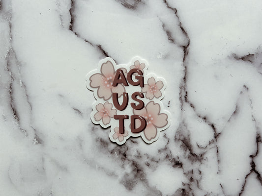 Agust D Floral Sticker