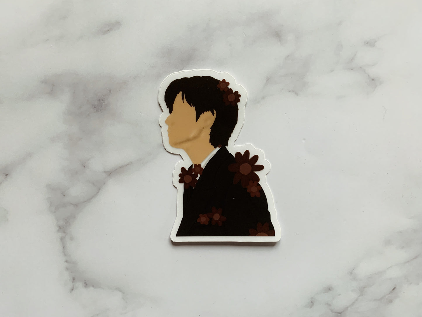 Taehyung Floral Faceless 3in Sticker