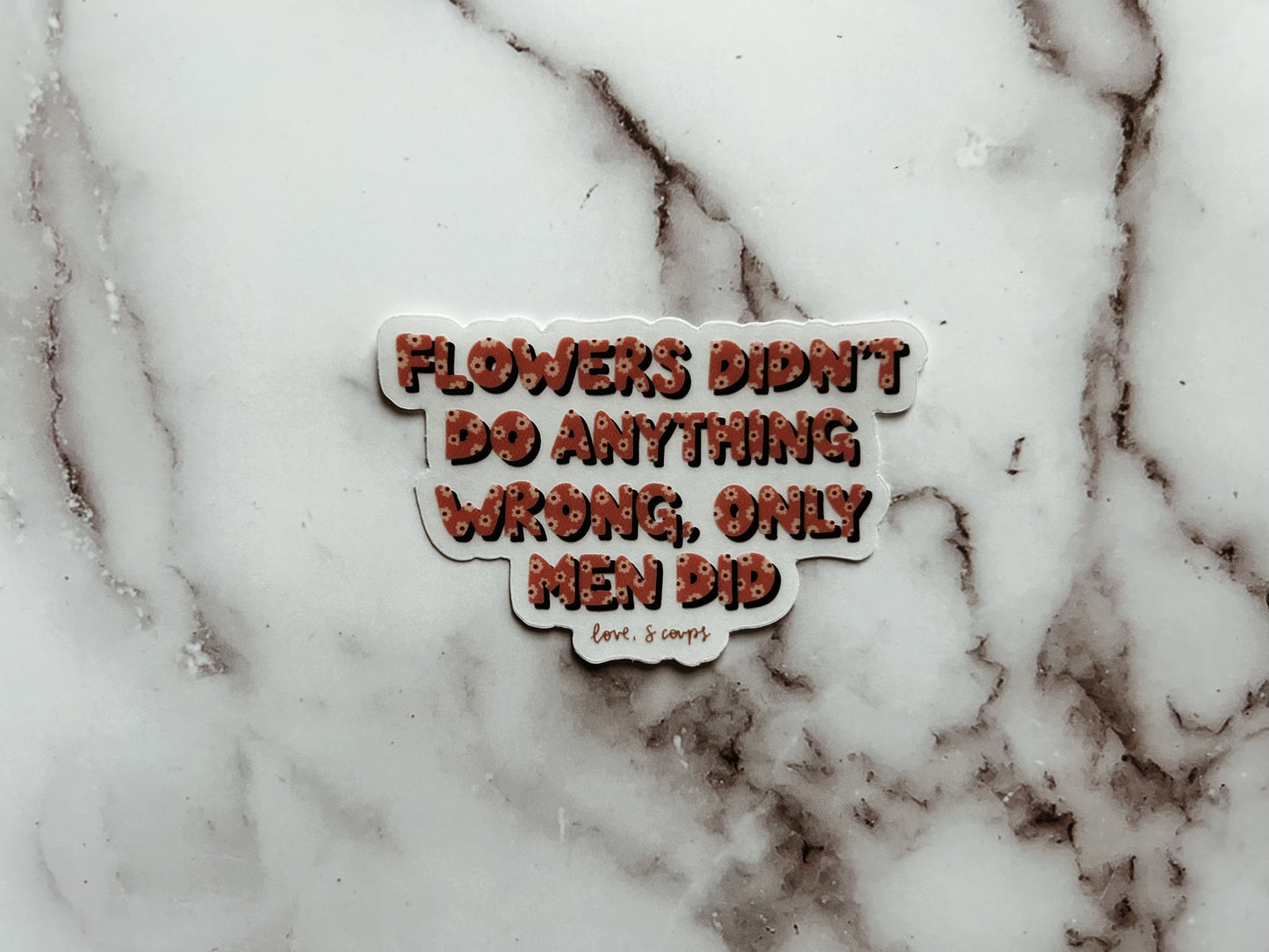 S.Coups Flowers Quote Sticker
